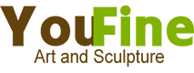 you-fine art stainless steel sculpture logo