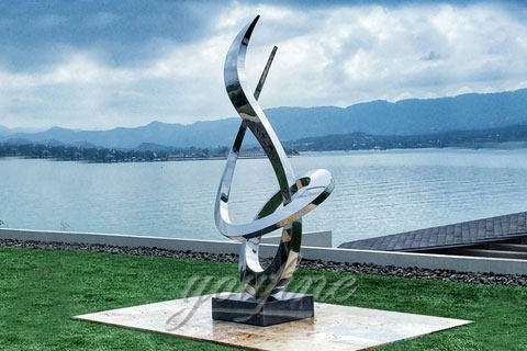 2017 Abstract Outdoor Mirror polished metal sculptures designs for Sale
