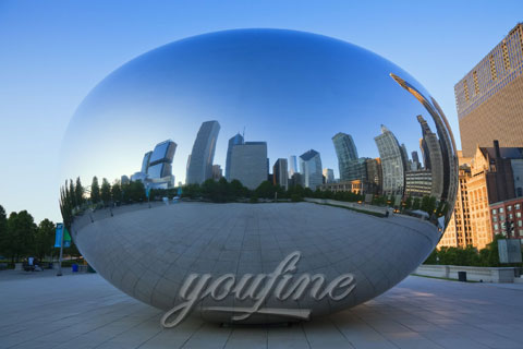 Outdoor Modern Mirror polished Large Stainless Steel Sculpture for Sale